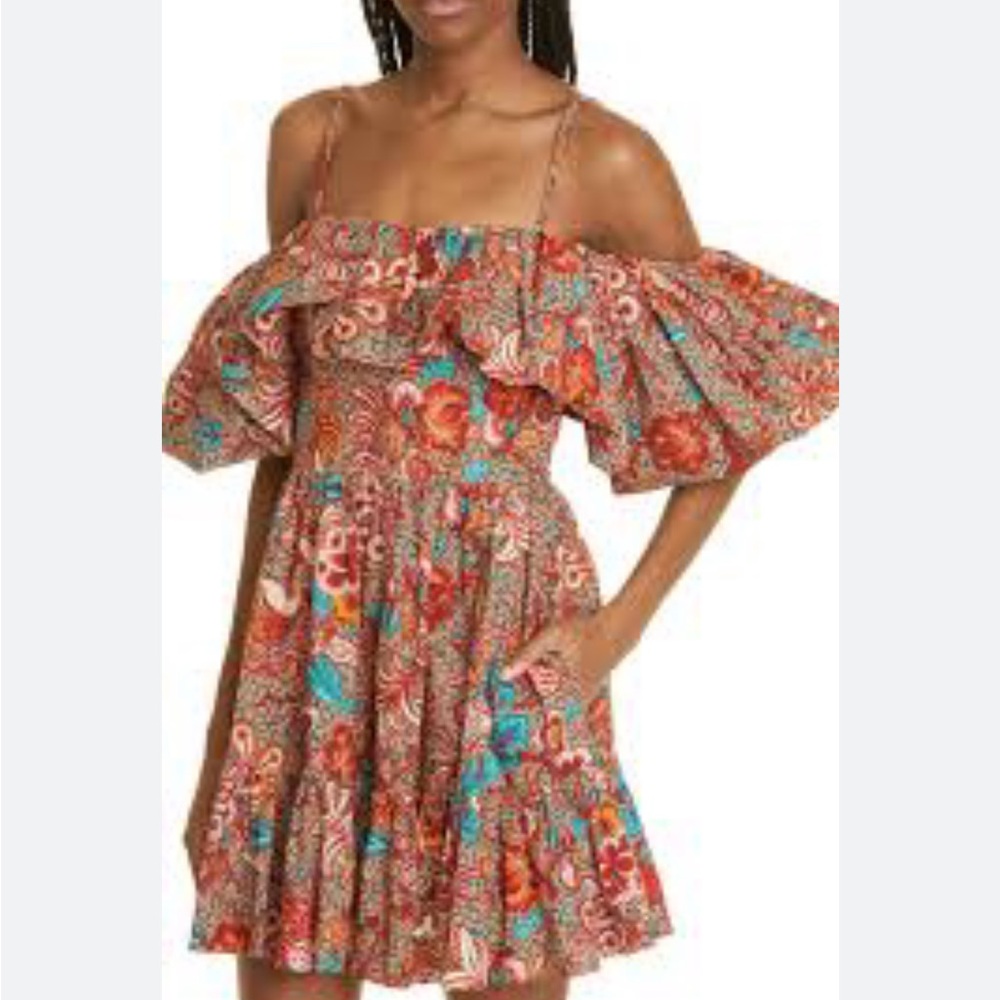 NWOT ulla Johnson cotton off shoulder dress